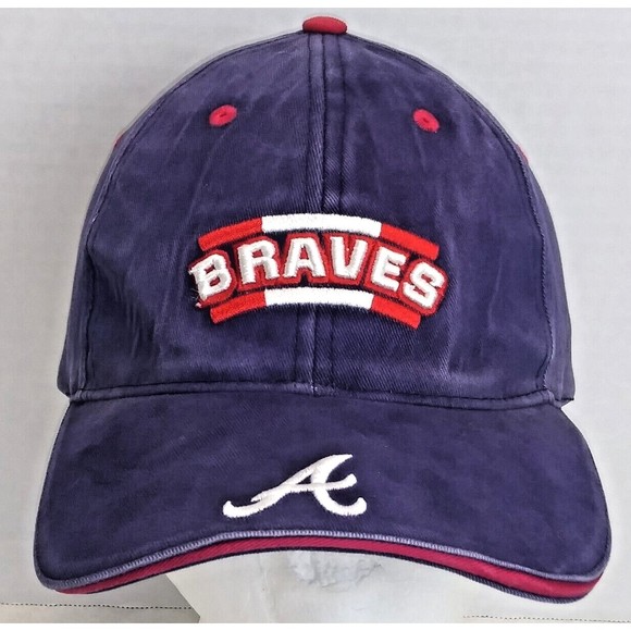 MLB Other - Atlanta Braves Official MLB Men's Cap Hat Logo Spell Out Hook & Loop Adjust OSFA